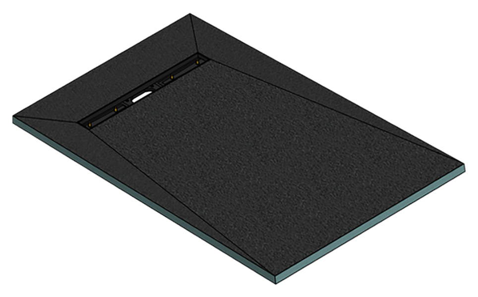 Wickes Linear 30mm Wetroom Shower Tray with 600mm End Drain Level Access - 1400 X 900mm