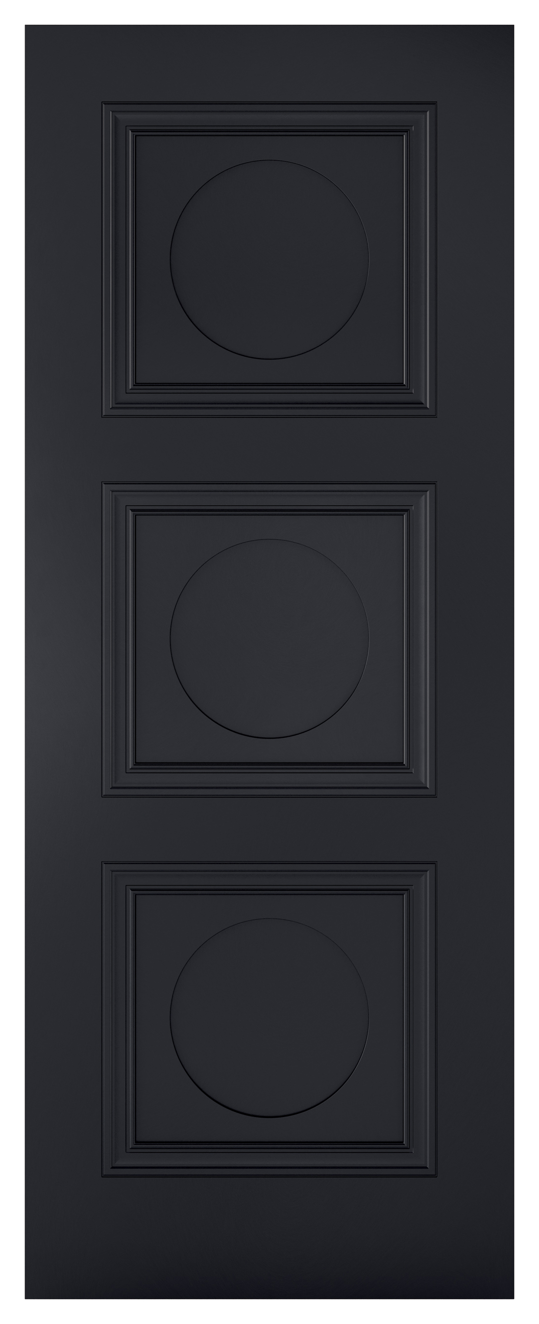 LPD Internal Antwerp 3 Panel Primed Black FD30 Fire Door - 1981 mm