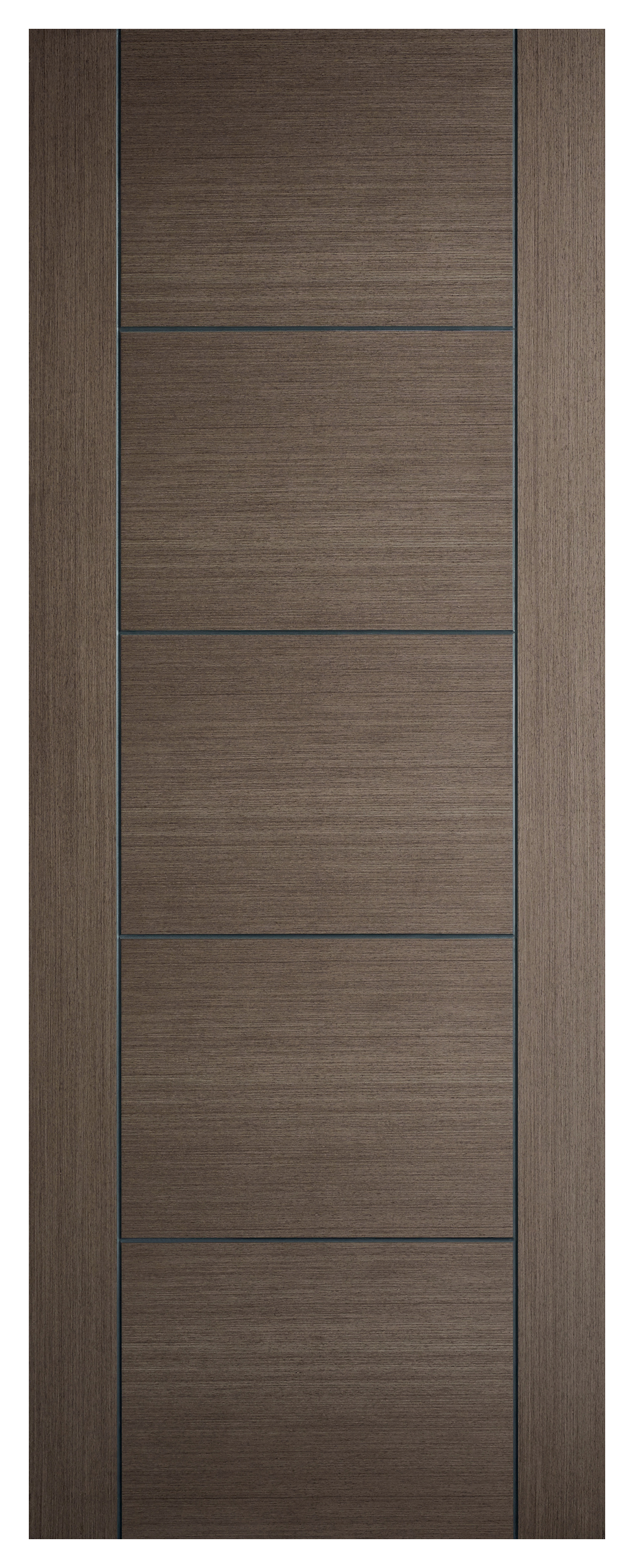 LPD Internal Vancouver 5 Panel Pre-Finished Chocolate Grey FD30 Fire Door - 1981 mm