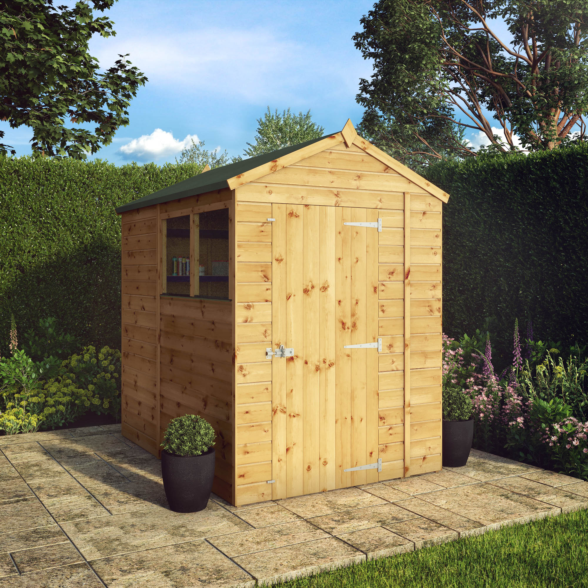 Mercia Shiplap Apex Timber Shed - 7 x 5ft