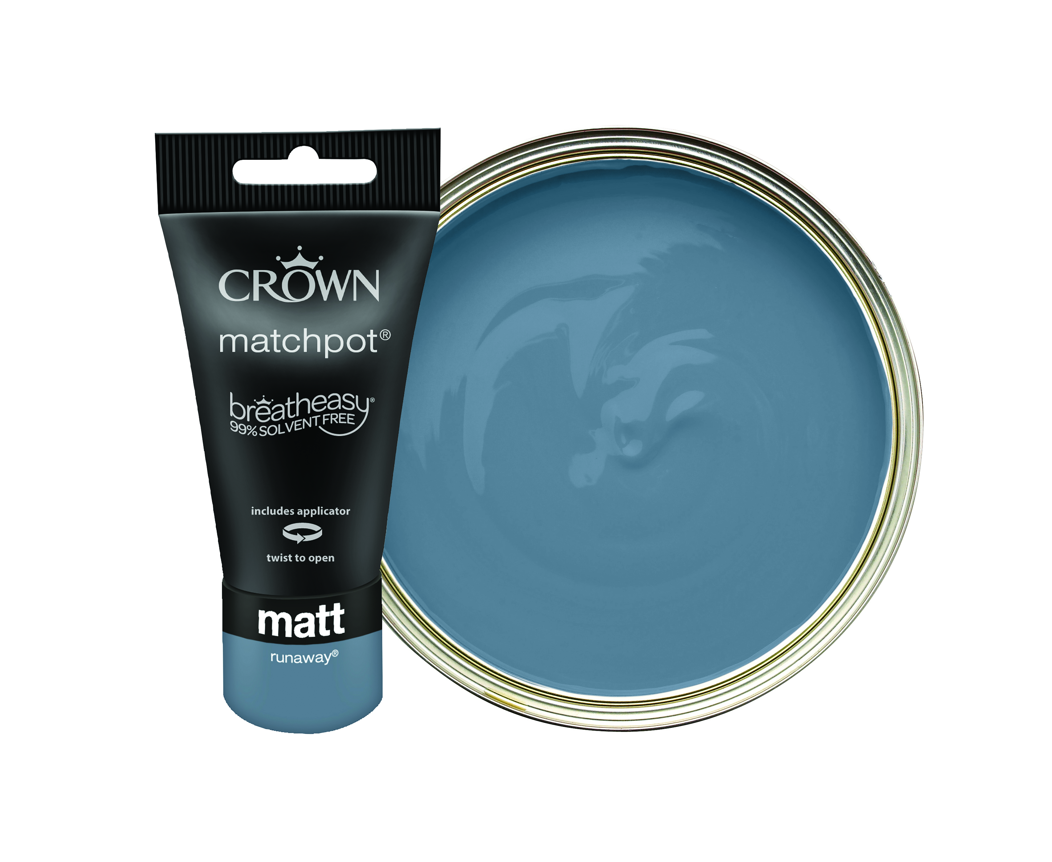 Crown Matt Emulsion Paint Tester Pot - Runaway - 40ml