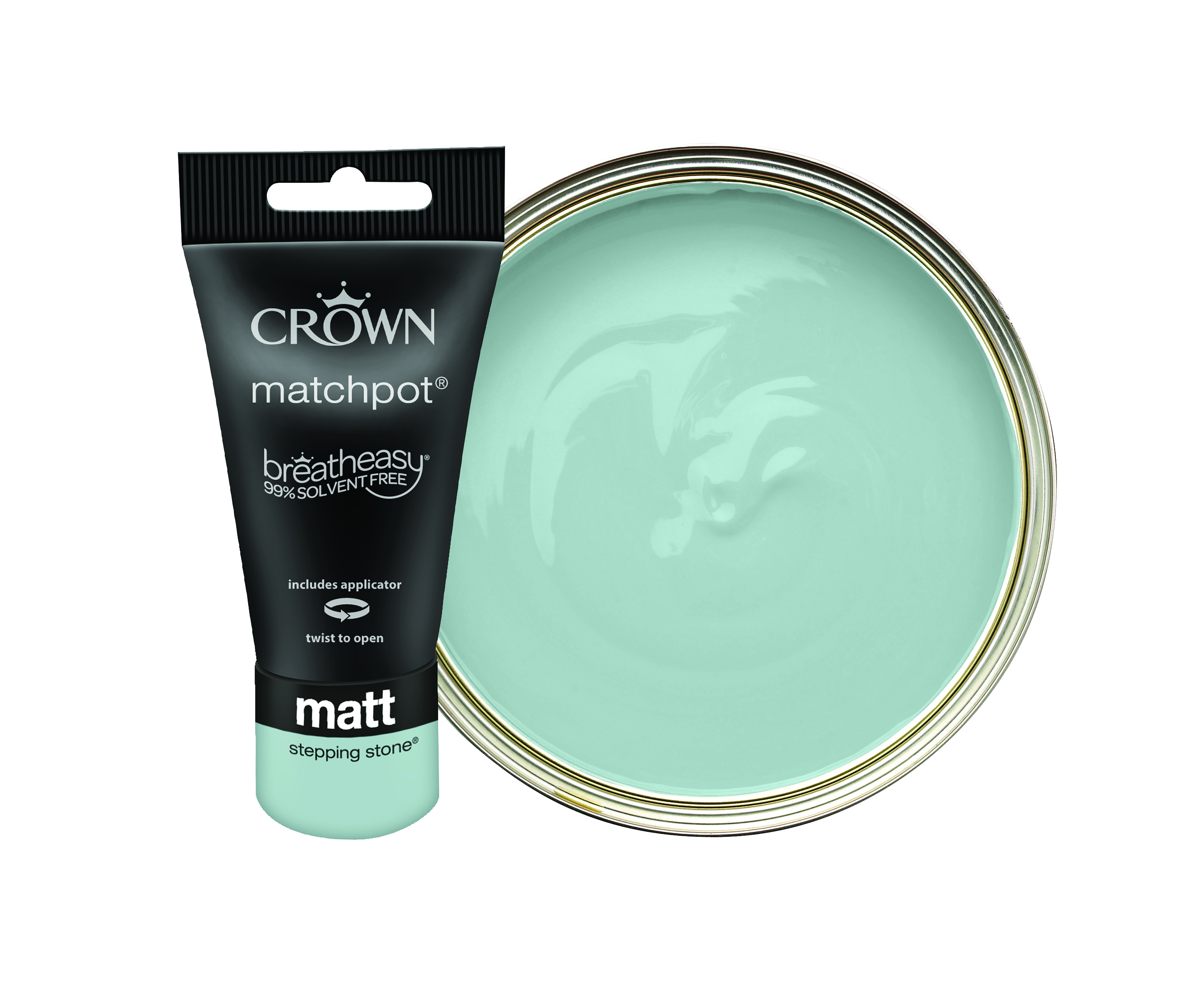 Crown Matt Emulsion Paint Tester Pot - Stepping Stone - 40ml