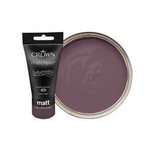 Crown Matt Emulsion Paint Tester Pot - Ruby Chocolate - 40ml