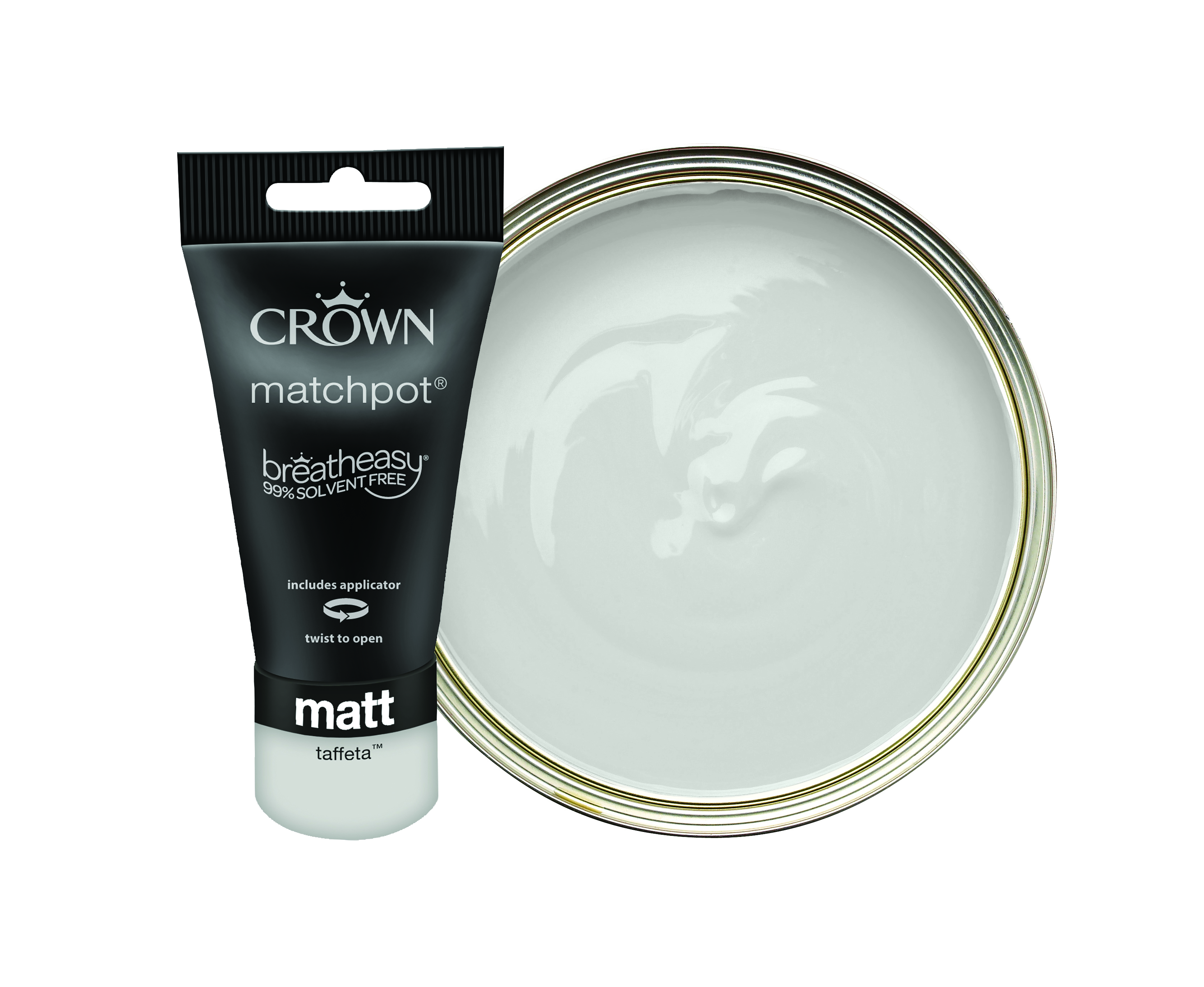 Crown Matt Emulsion Paint Tester Pot - Taffeta - 40ml
