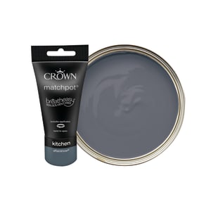Crown Easyclean Matt Emulsion Kitchen Paint Tester Pot - Aftershow - 40ml