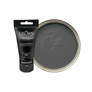 Crown Easyclean Midsheen Emulsion Bathroom Paint Tester Pot - Rebel - 40ml
