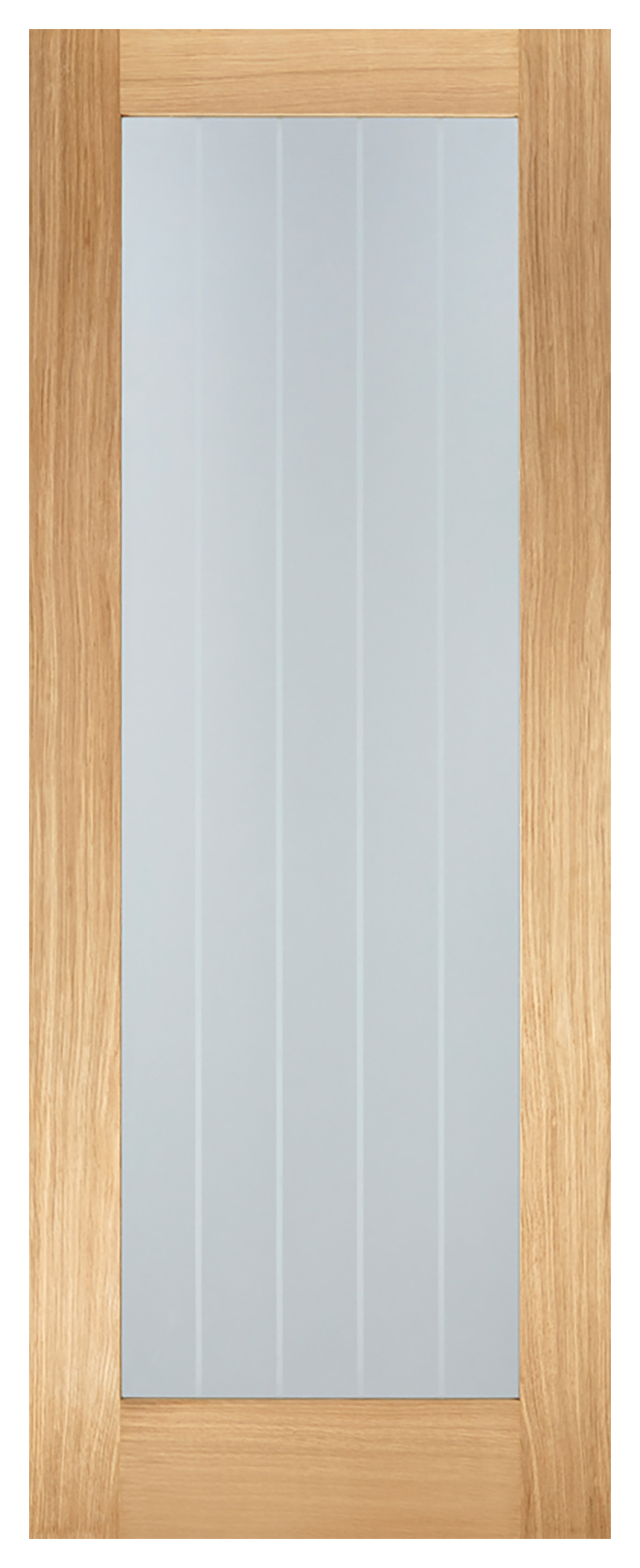LPD Internal Mexicano Pattern 10 Clear Glazed Unfinished Oak Door - 1981mm