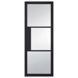 LPD Internal Tribeca Glazed Clear Primed Plus Black Door - 1981mm