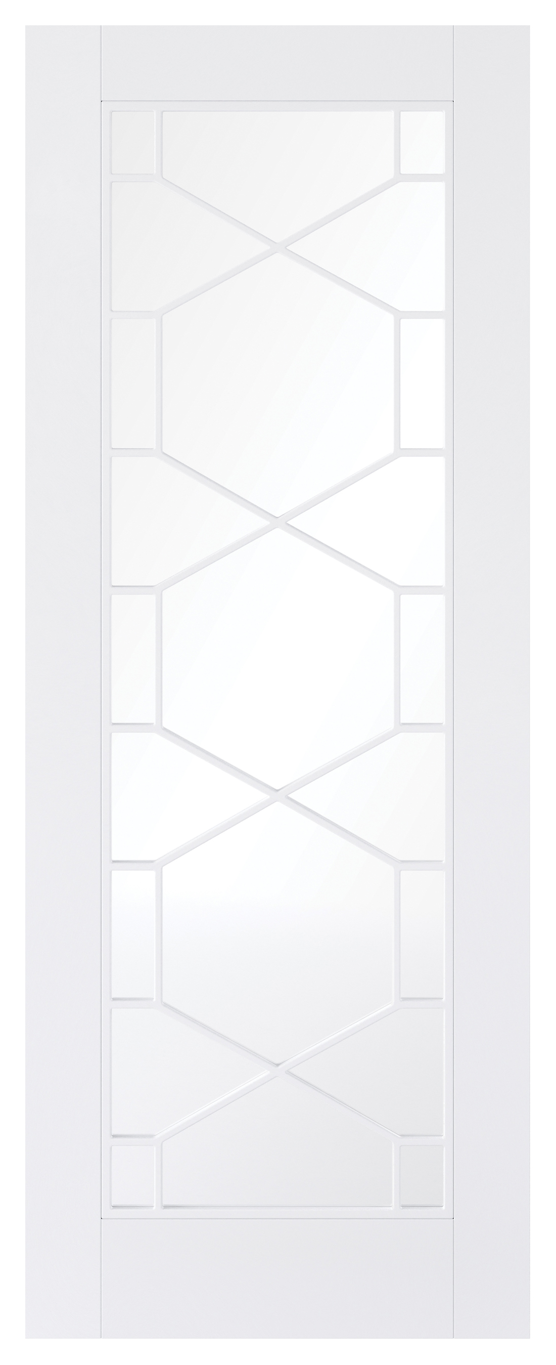 LPD Internal Clear Glazed Orly Primed White Door - 1981mm