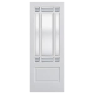 LPD Internal Downham Clear Glazed Primed White Door - 2032mm