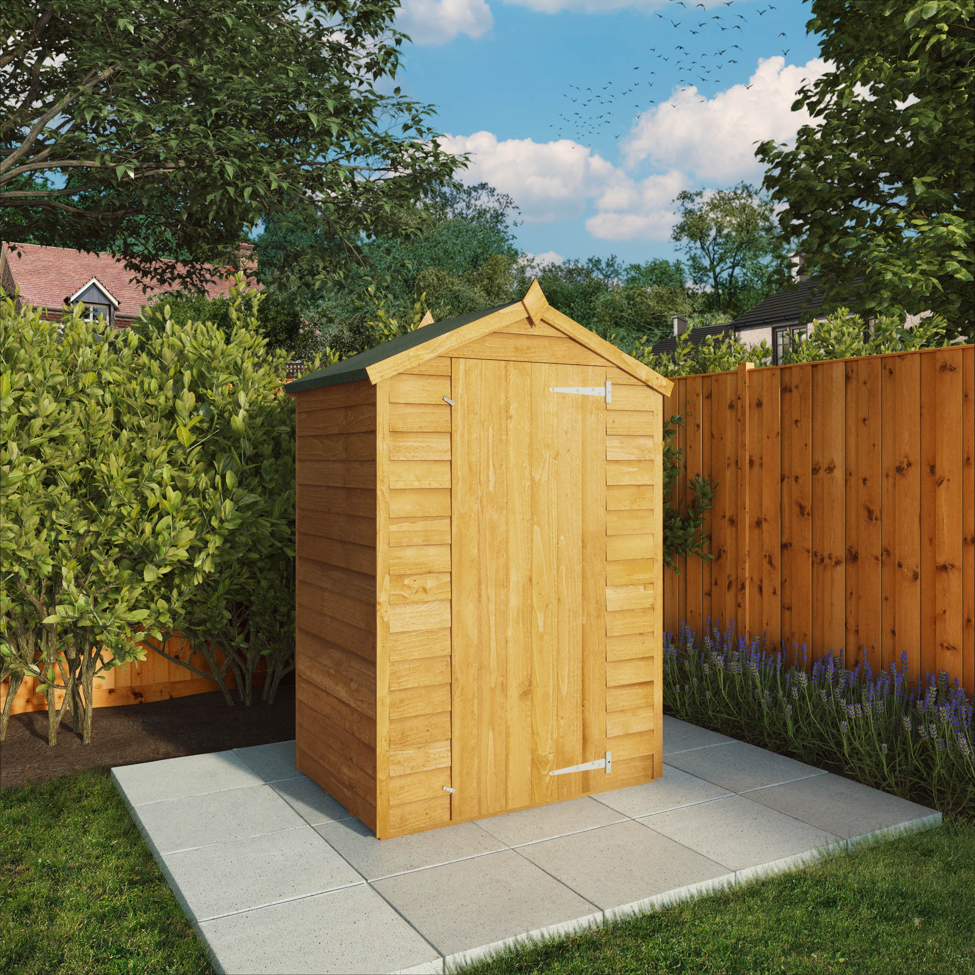 Mercia Overlap Windowless Apex Timber Shed - 3 x 4ft