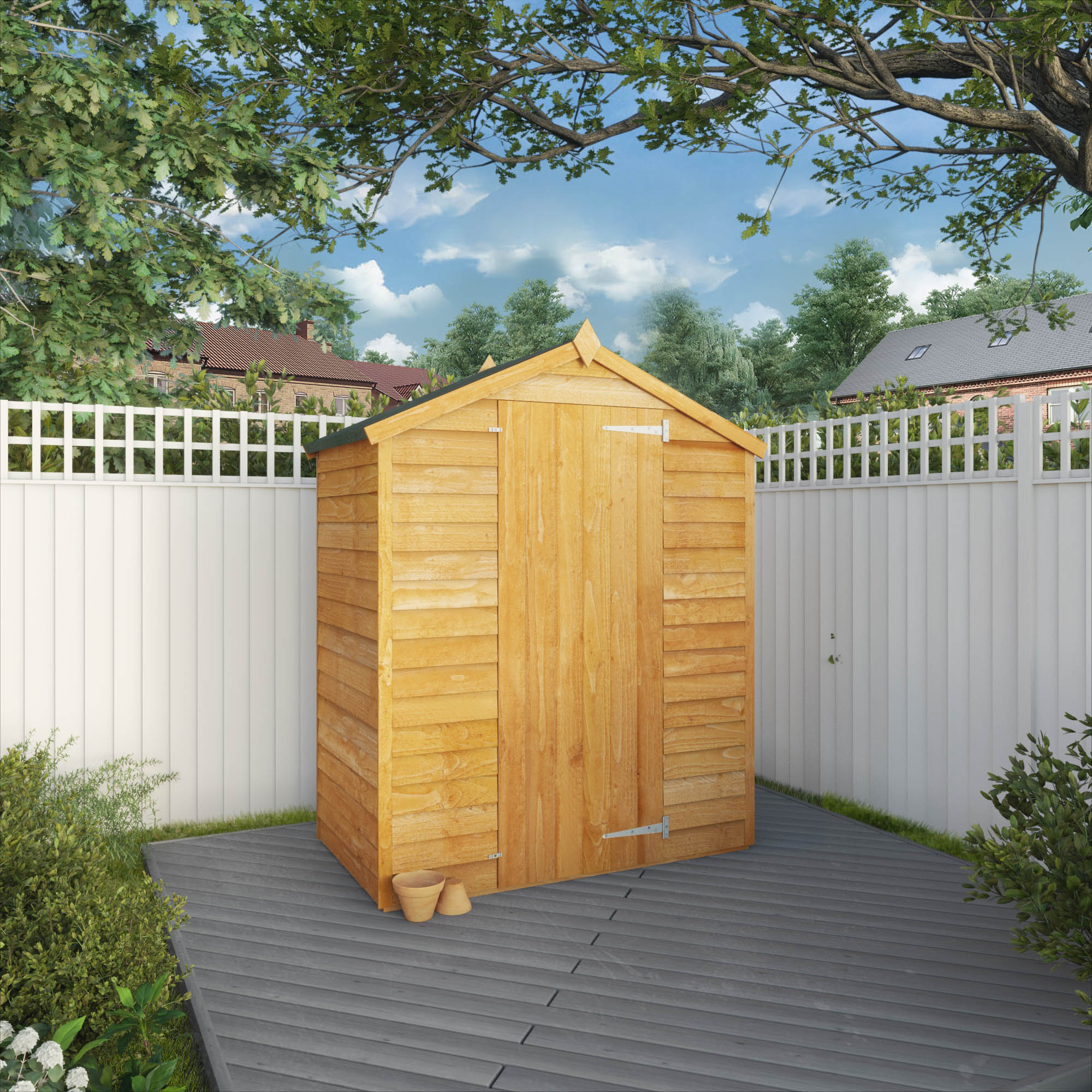 Mercia Overlap Windowless Apex Timber Shed - 3 x 5ft