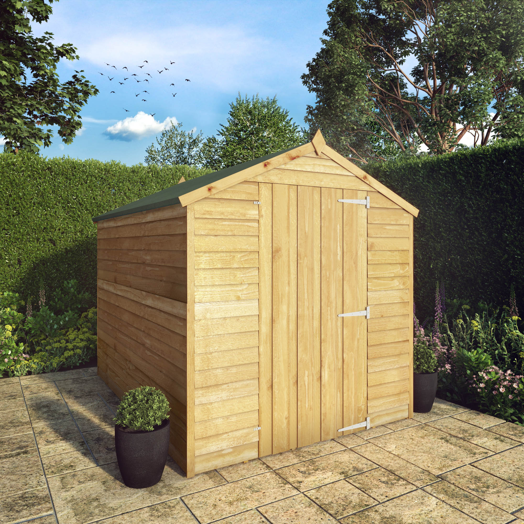 Mercia Overlap Windowless Apex Timber Shed - 8 x 6ft