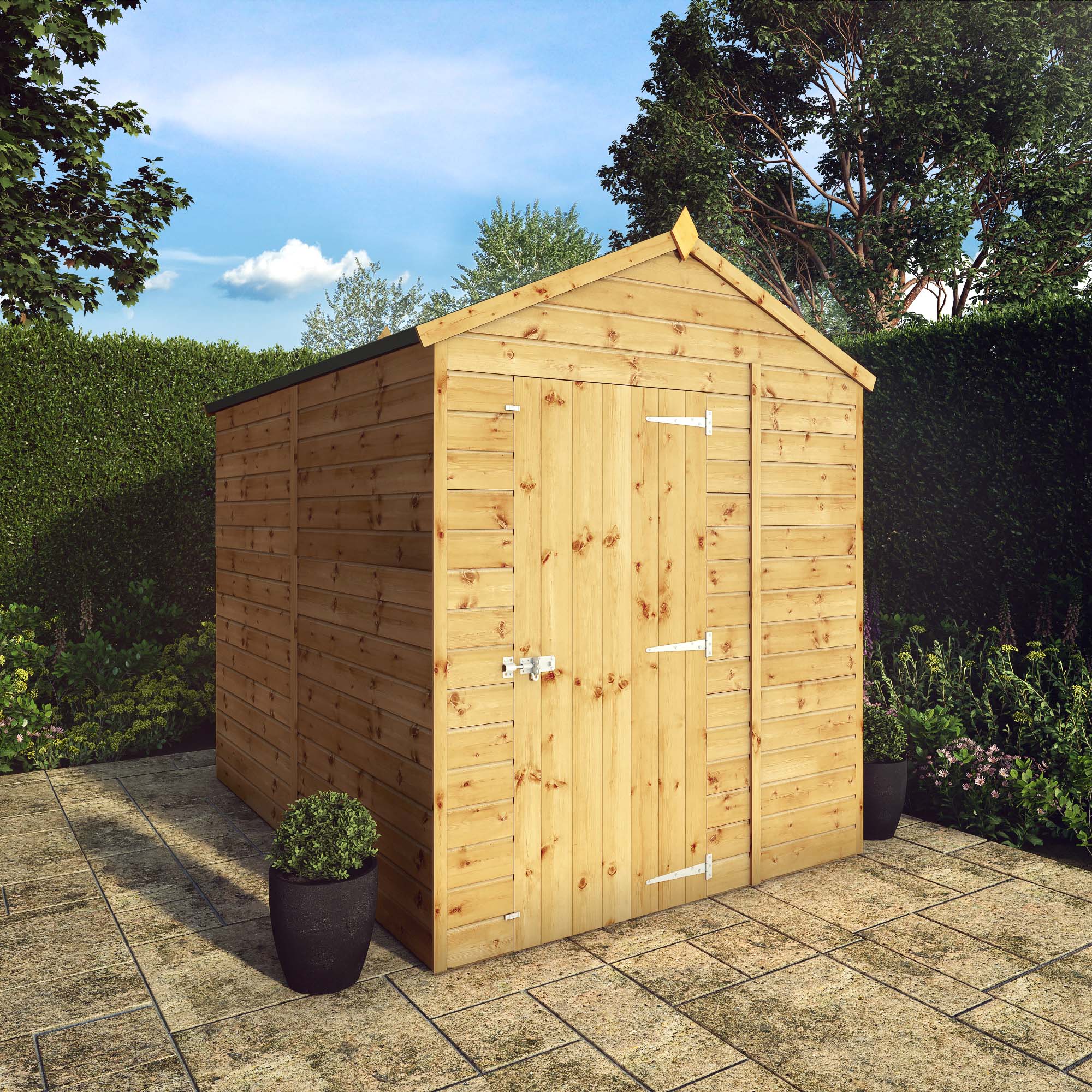 Mercia Shiplap Windowless Apex Timber Shed - 8 x 6ft