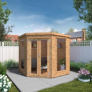Mercia Premium Corner Timber Summerhouse - 7 x 7ft