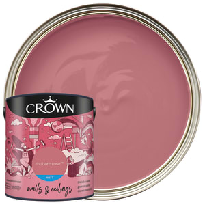 Crown Matt Emulsion Paint - Rhubarb Rose - 2.5L