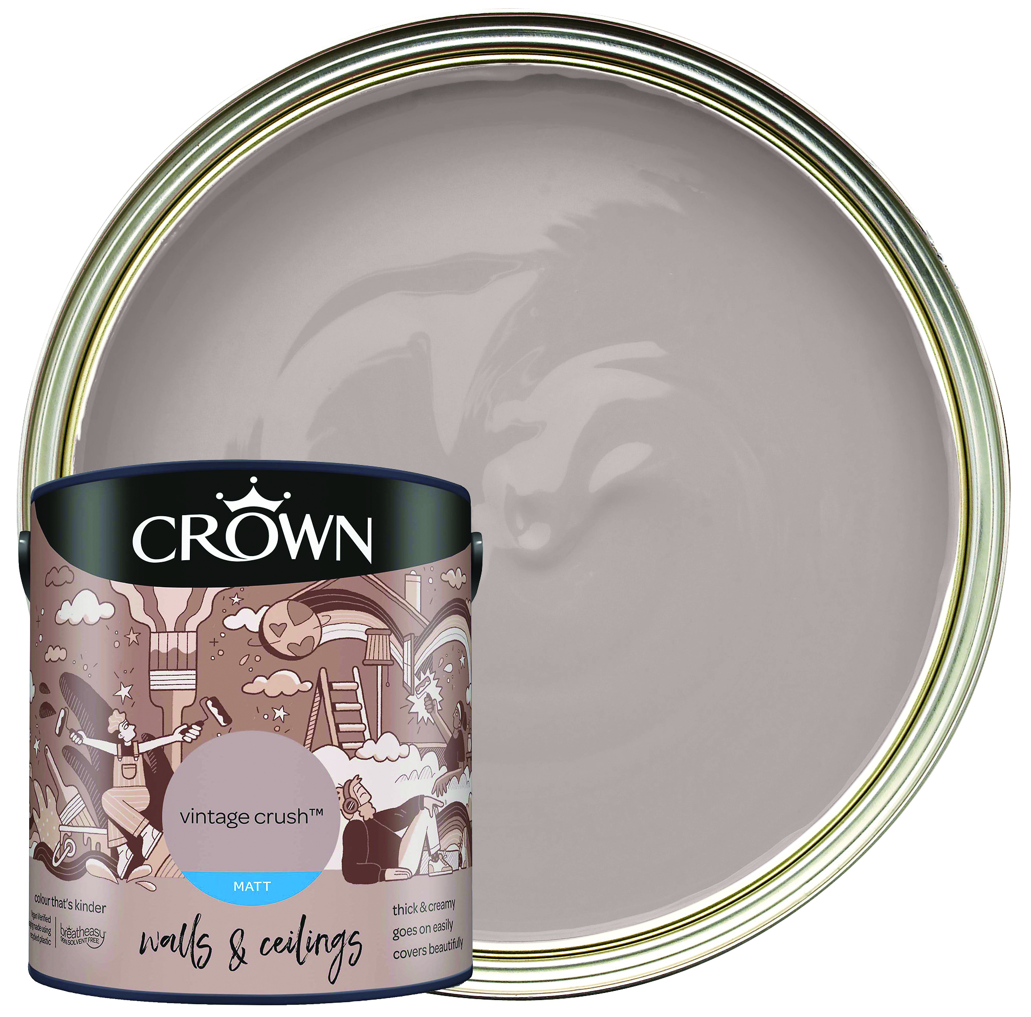 Crown Matt Emulsion Paint - Vintage Crush - 2.5L
