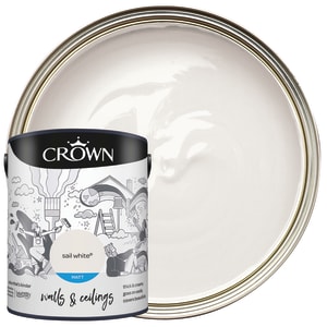 Crown Matt Emulsion Paint - Sail White - 5L