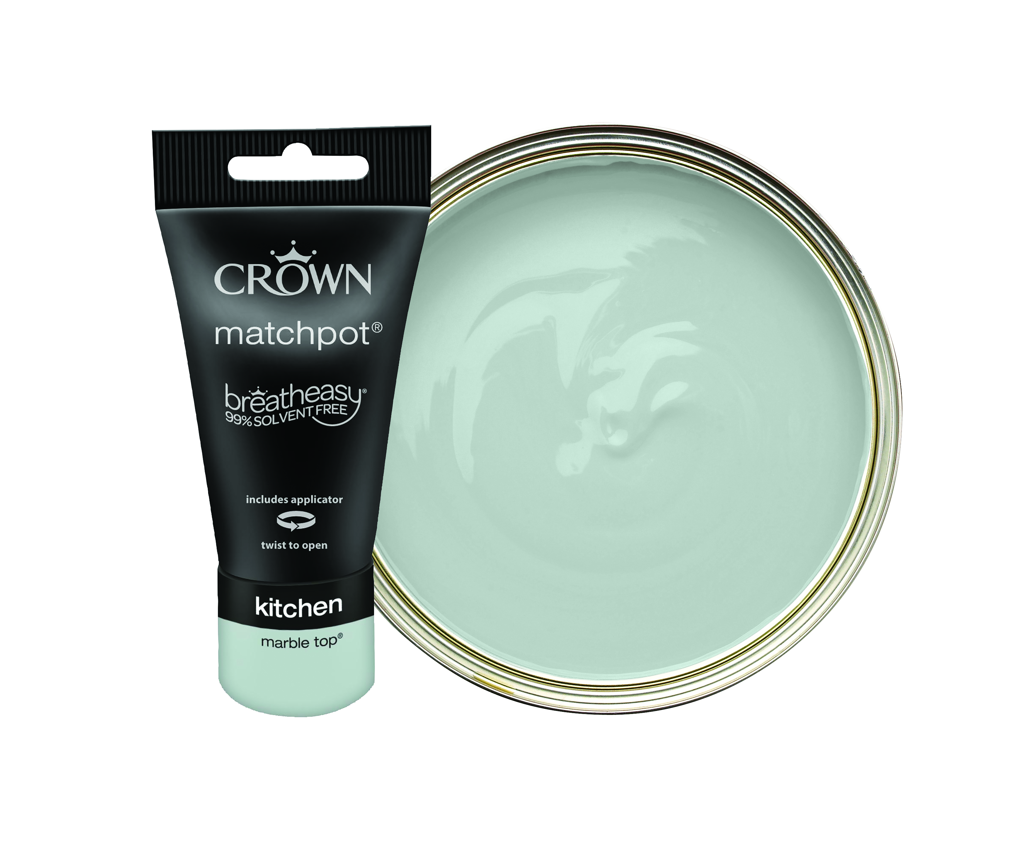 Crown Easyclean Matt Emulsion Kitchen Paint Tester Pot - Marble Top - 40ml