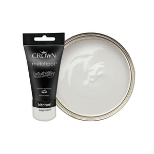 Crown Easyclean Matt Emulsion Kitchen Paint Tester Pot - Sugar Bowl - 40ml