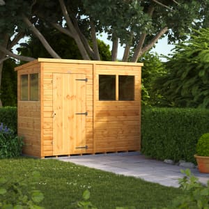 Power Sheds 8 x 4ft Pent Shiplap Dip Treated Shed