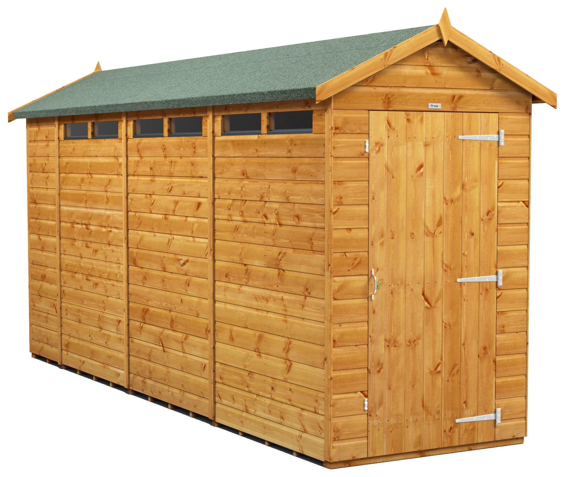 Power Sheds 14 x 4ft Apex Shiplap Dip Treated Security Shed