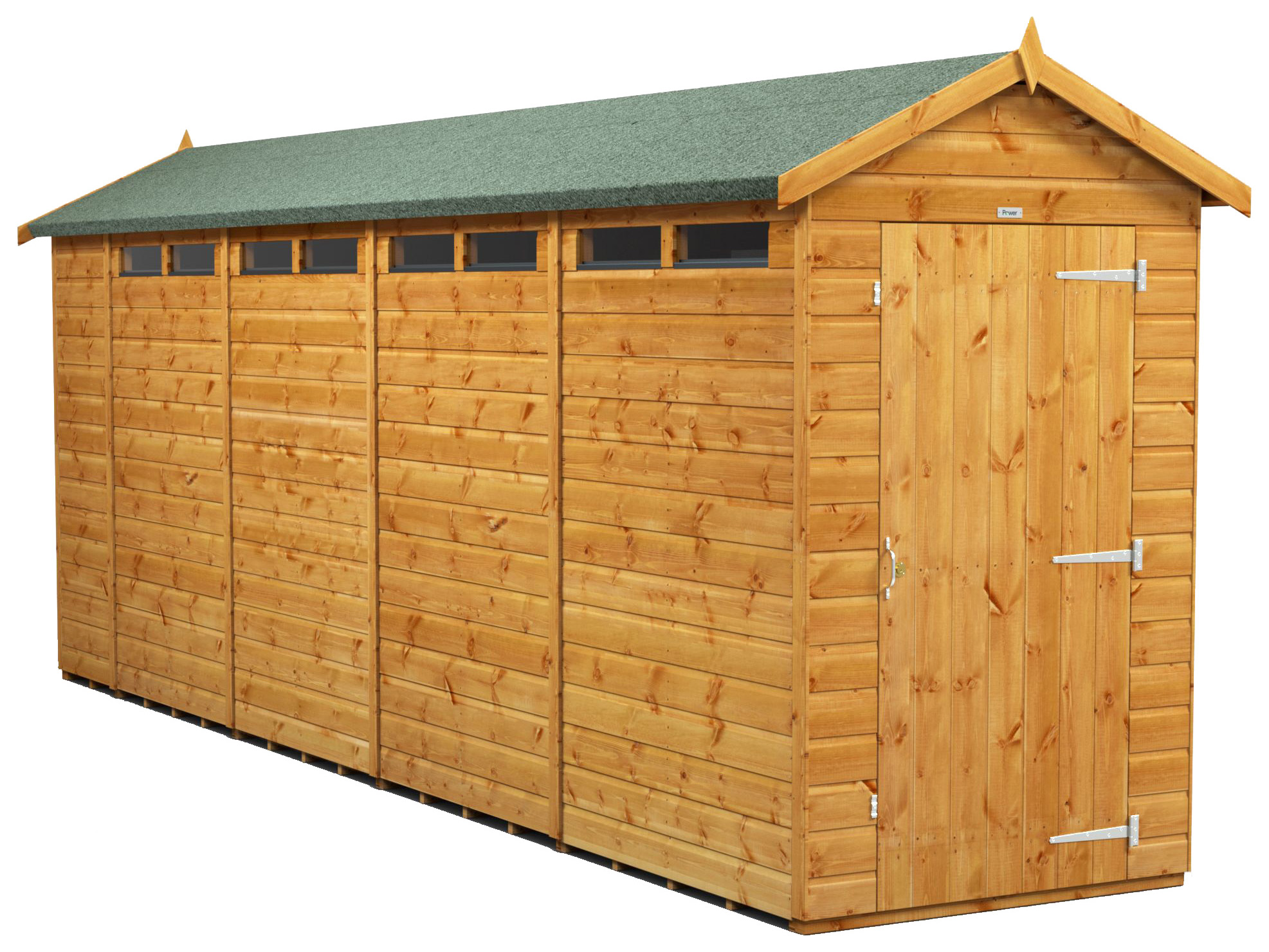 Power Sheds 18 x 4ft Apex Shiplap Dip Treated Security Shed