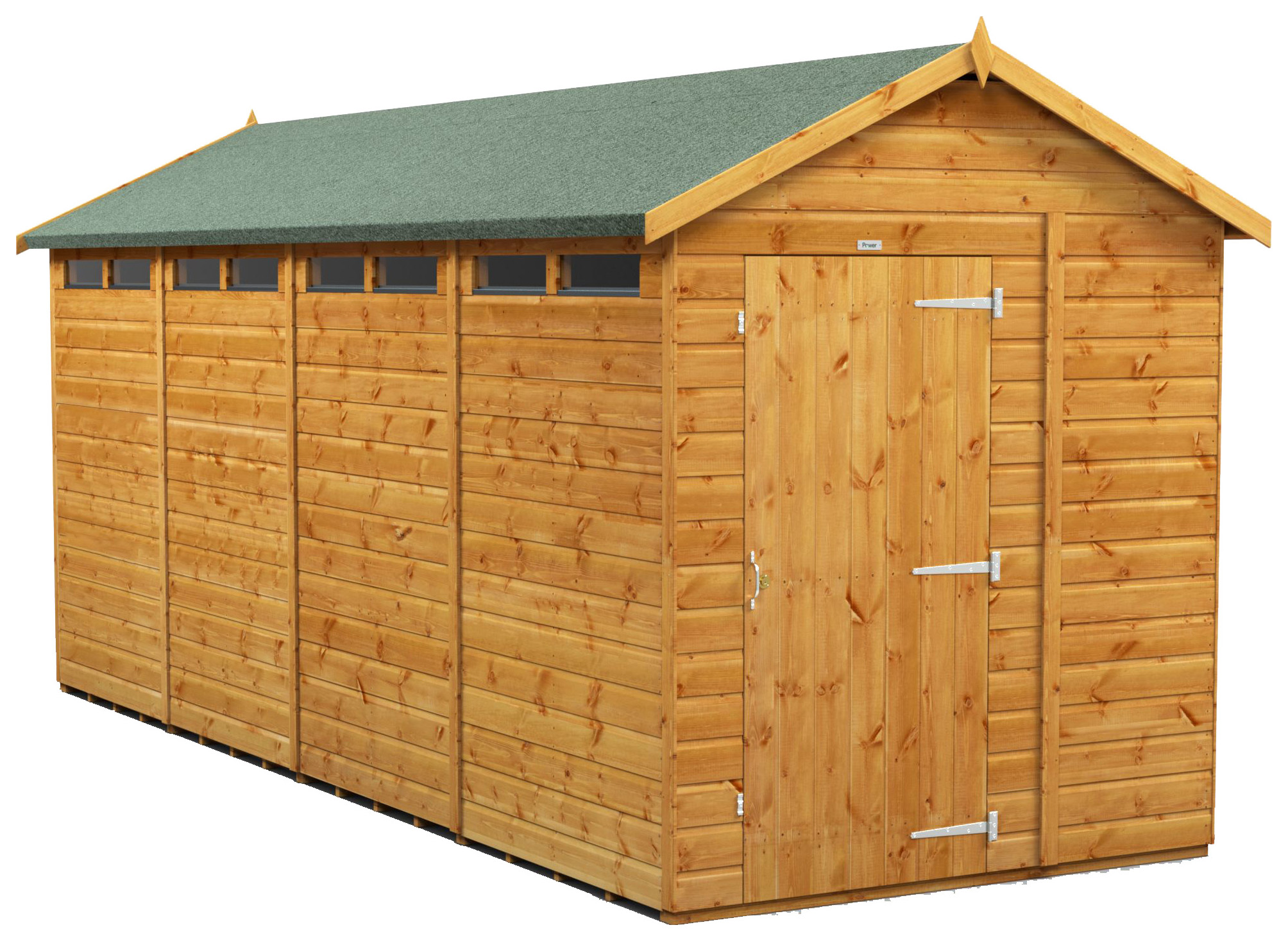 Power Sheds 16 x 6ft Apex Shiplap Dip Treated Security Shed