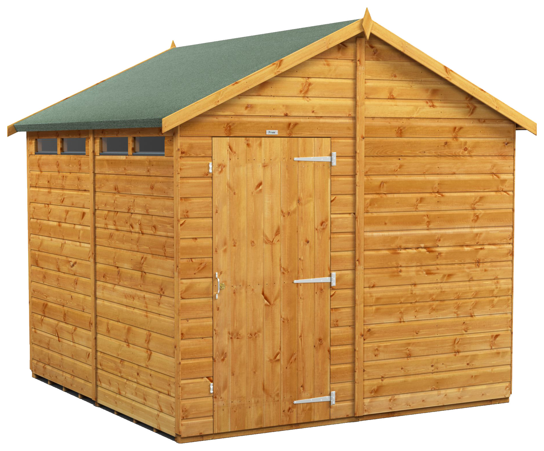 Power Sheds 8 x 8ft Apex Shiplap Dip Treated Security Shed