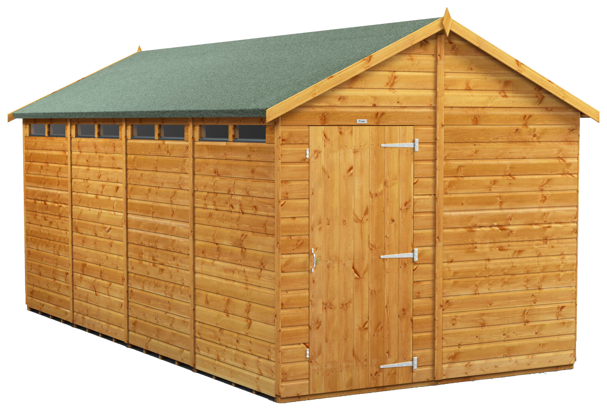 Power Sheds 16 x 8ft Apex Shiplap Dip Treated Security Shed
