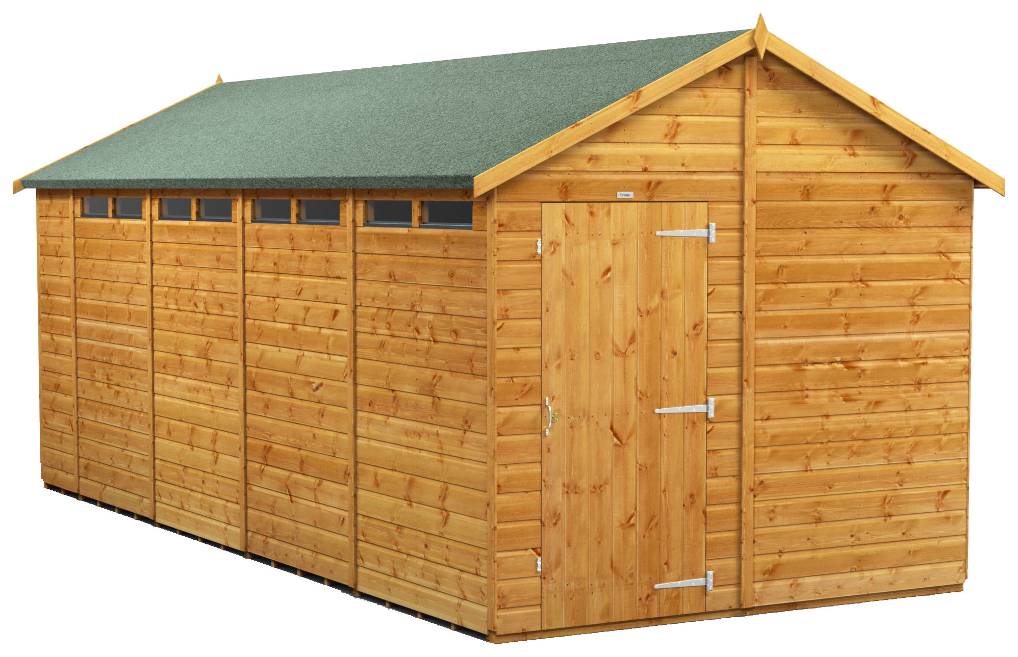 Power Sheds 18 x 8ft Apex Shiplap Dip Treated Security Shed