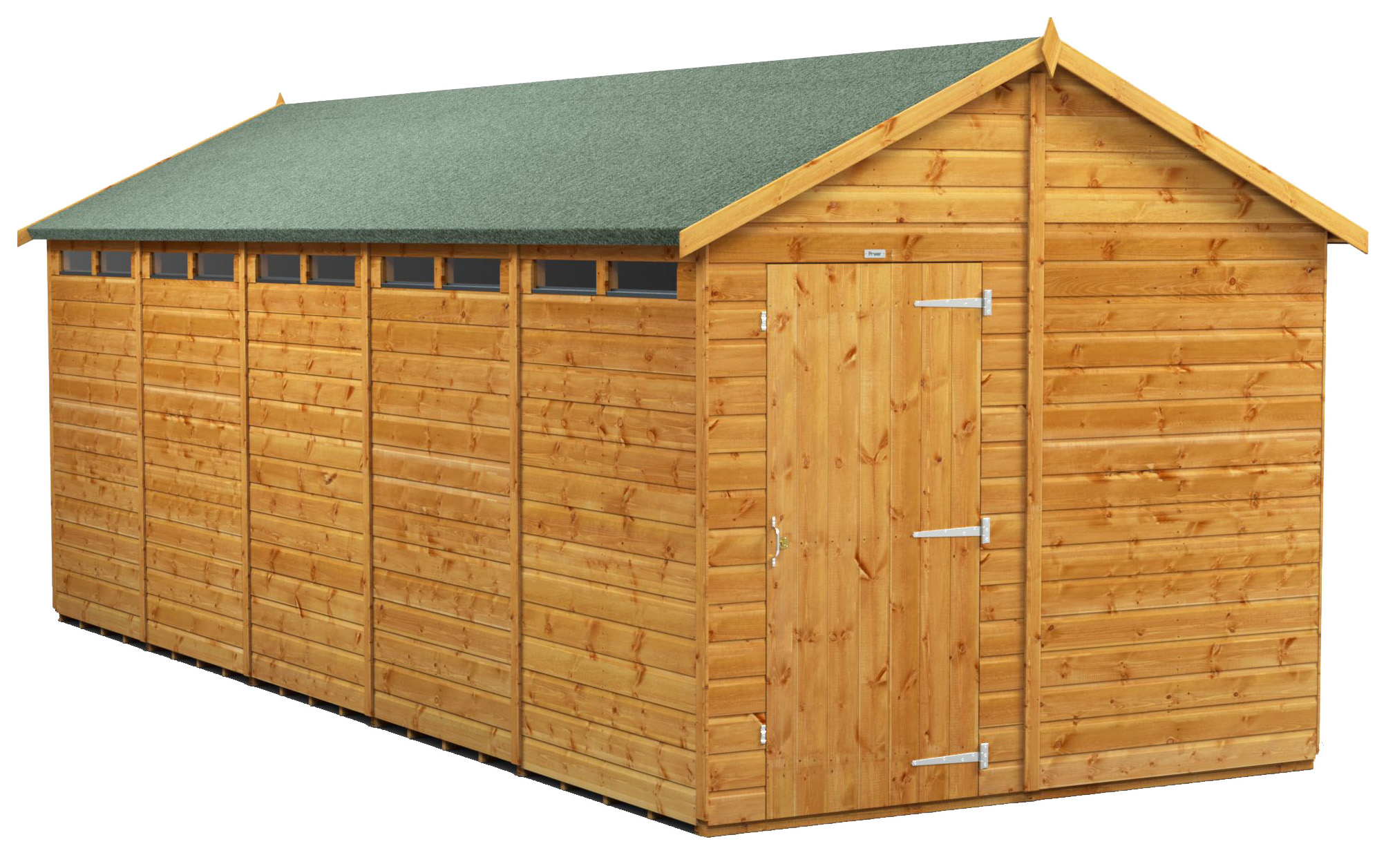 Power Sheds 20 x 8ft Apex Shiplap Dip Treated Security Shed