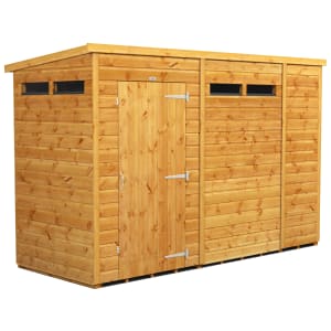 Power Sheds 10 x 4ft Pent Shiplap Dip Treated Security Shed