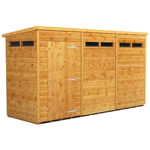 Power Sheds 12 x 4ft Pent Shiplap Dip Treated Security Shed