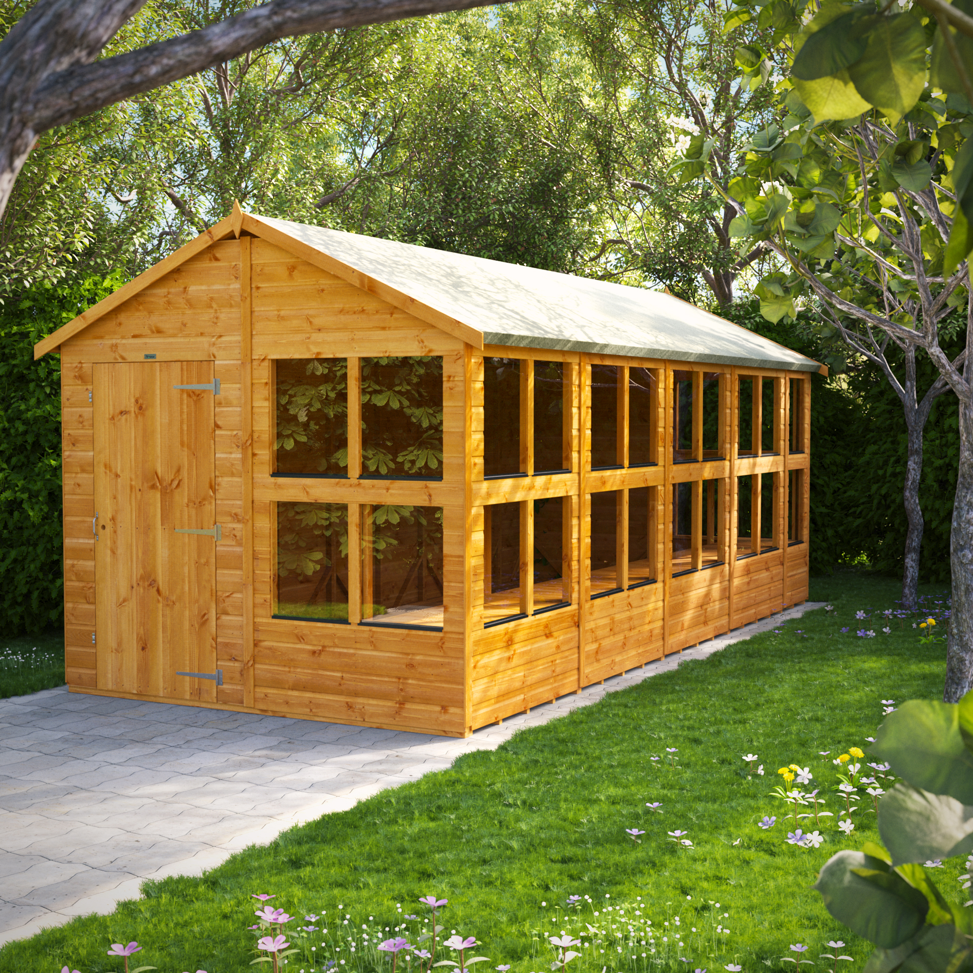 Power Sheds 18 x 8ft Apex Shiplap Dip Treated Potting Shed