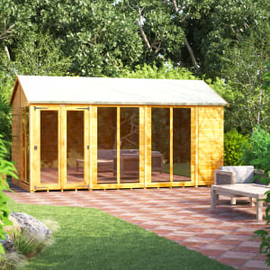 Power Sheds Apex Shiplap Dip Treated Summerhouse - 14 x 8ft
