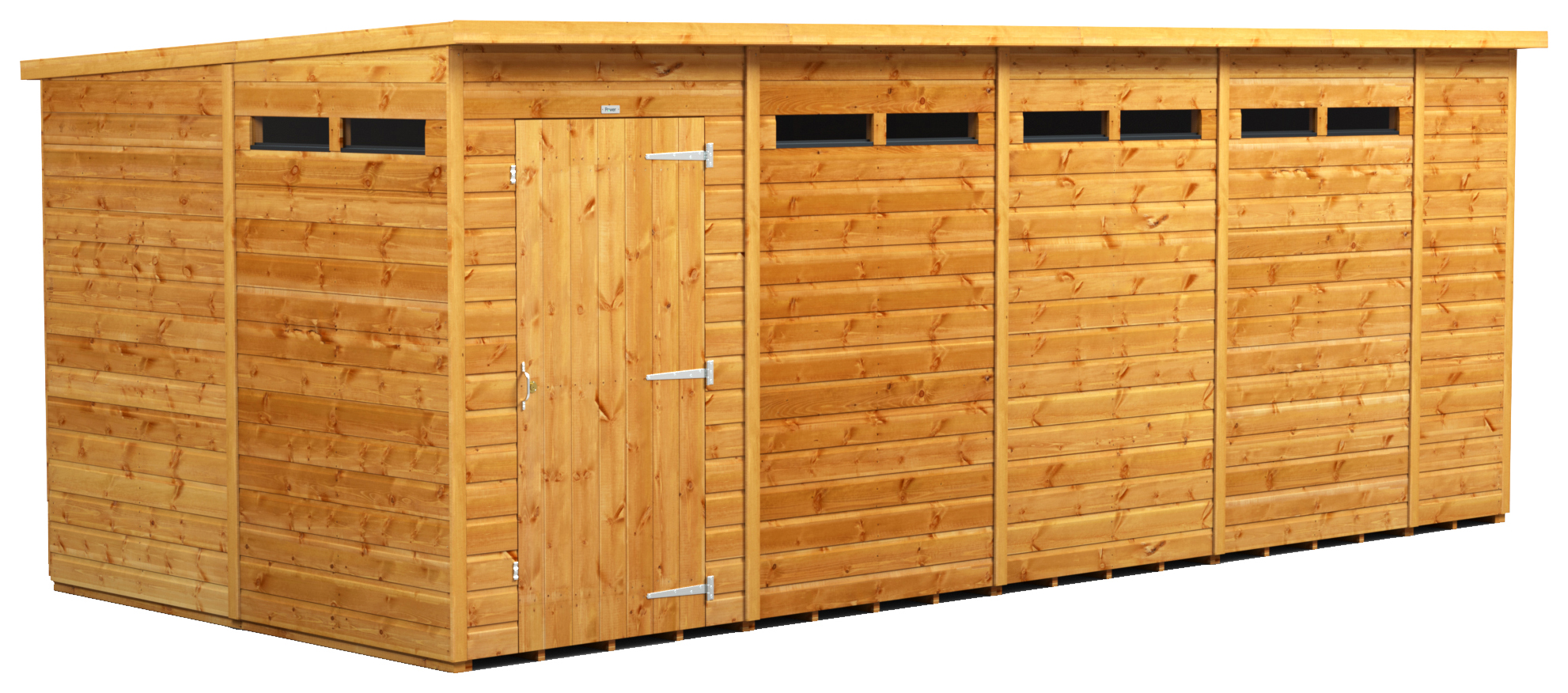 Power Sheds 18 x 8ft Pent Shiplap Dip Treated Security Shed
