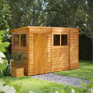 Power Sheds 10 x 4ft Pent Overlap Dip Treated Shed