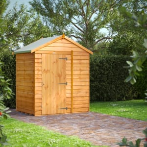 Power Sheds 4 x 6ft Apex Overlap Dip Treated Windowless Shed