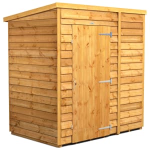 Power Sheds 6 x 4ft Pent Overlap Dip Treated Windowless Shed