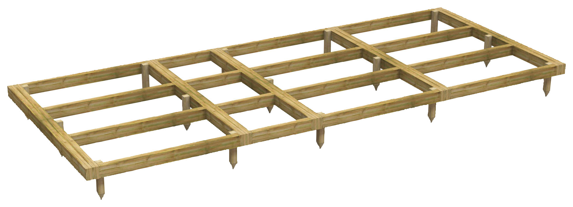 Power Sheds Pressure Treated Garden Building Base Kit - 14 x 6ft