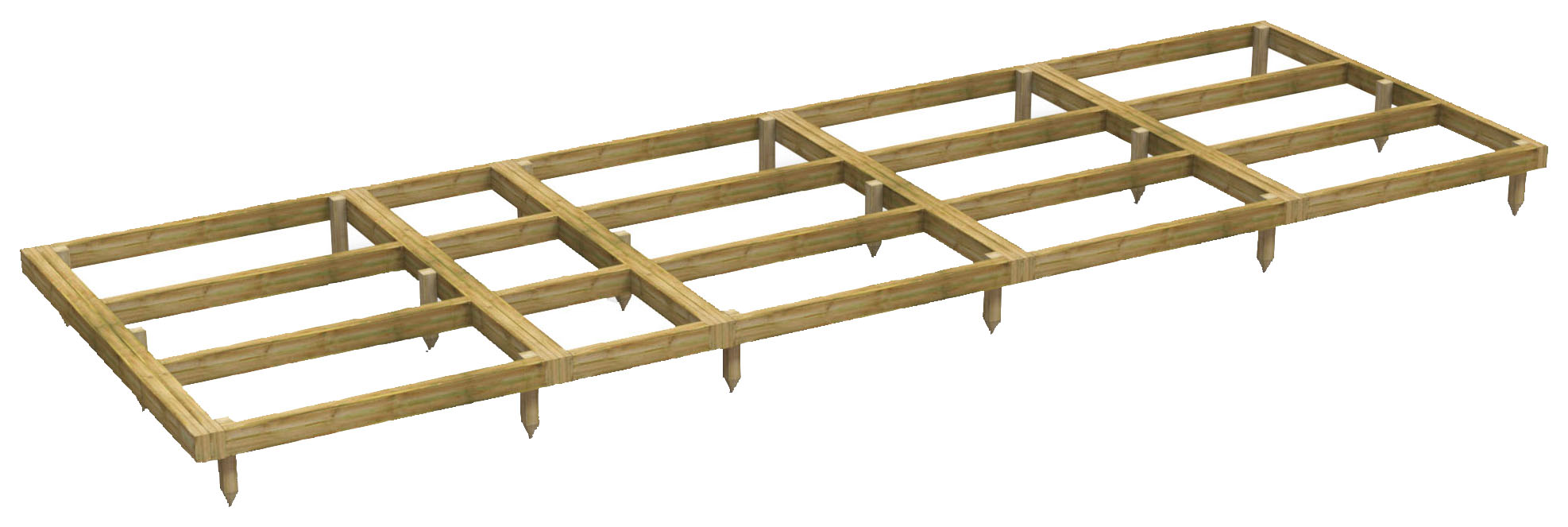 Power Sheds 18 x 6ft Pressure Treated Garden Building Base Kit