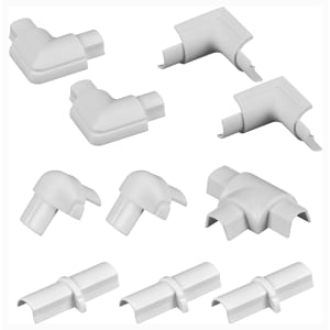 D-Line 16 x 8mm Trunking Accessory Multi-Pack - Pack of 10