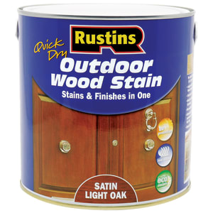 Rustins Outdoor Wood Stain - Light Oak - 2.5L