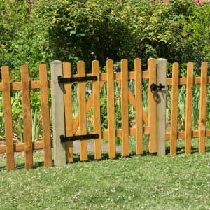Forest Garden Pale Timber Picket Gate - 900 x 900mm