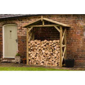 Forest Garden 6ft 10in x 2ft 10in Large Apex Wall Log Store