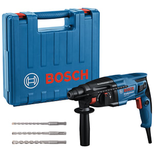 Bosch Professional GBH 2-21 SDS-Plus Corded Drill with 3 Piece Accessory Kit & Case - 720W