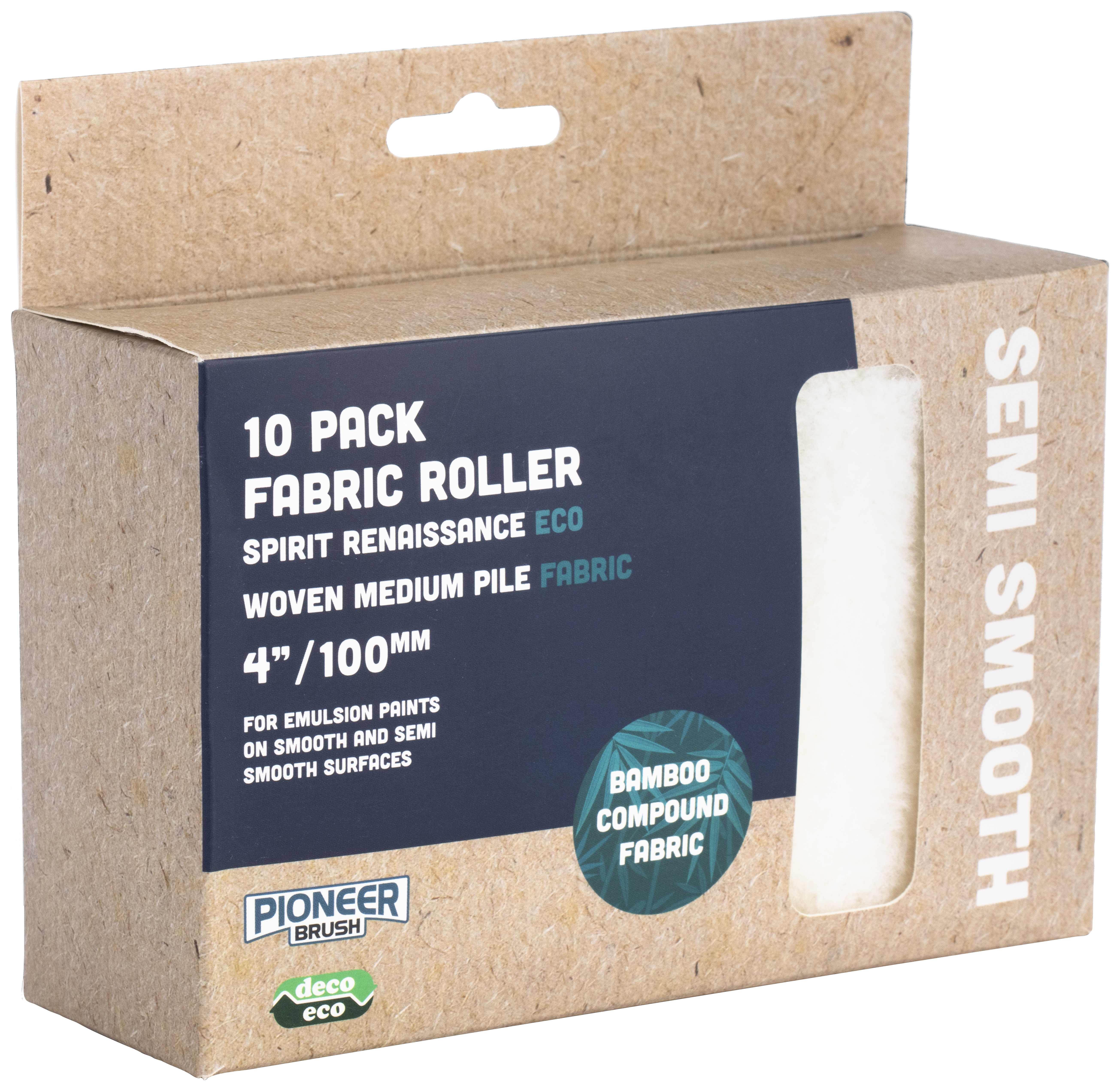 Pioneer Eco Fabric Mini Paint Roller Sleeve - 4in - Pack of 10