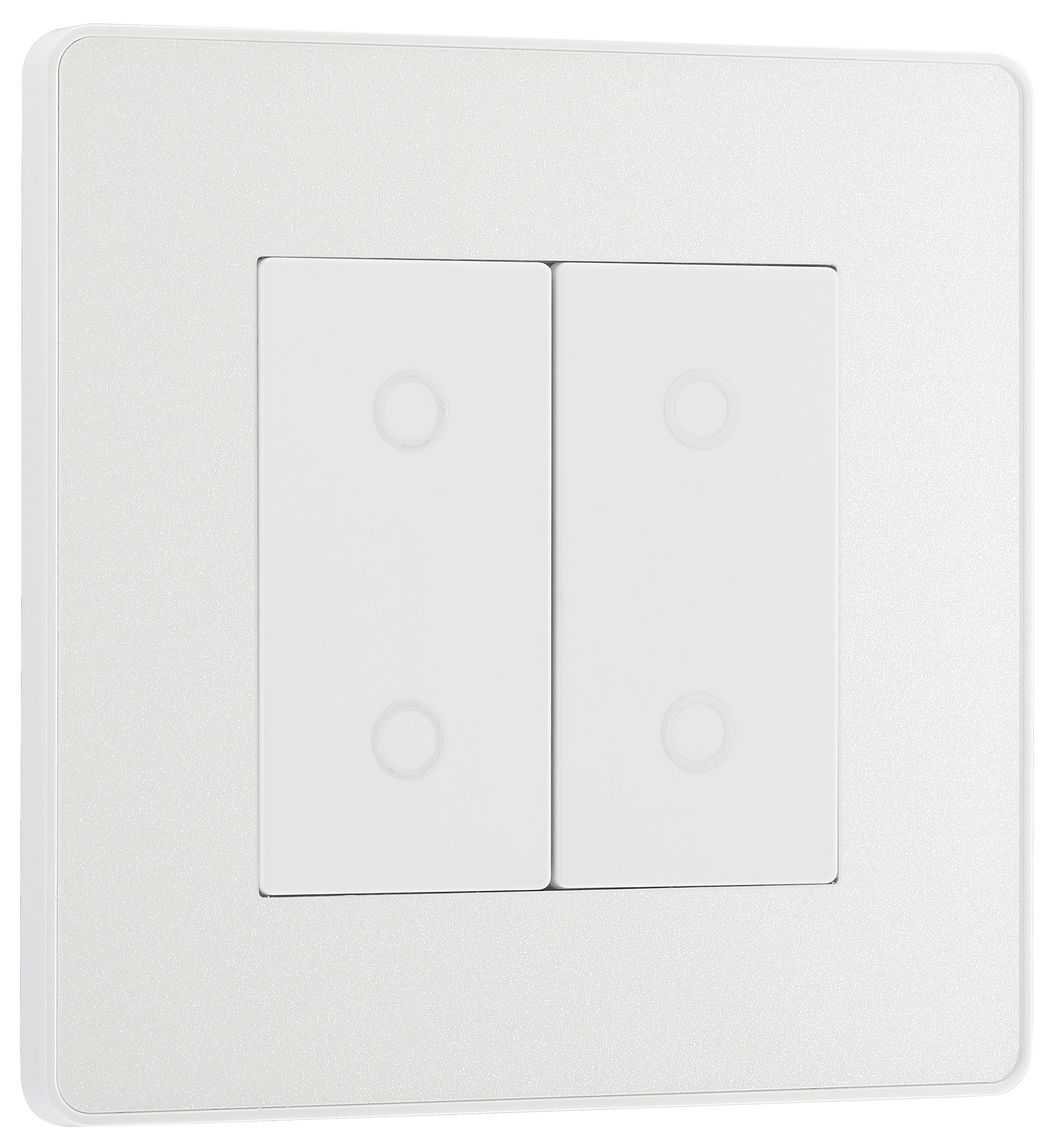 BG Evolve Pearlescent White 2 Way Master Double Touch Dimmer Switch - 200W