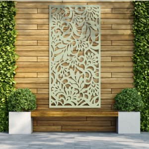 Honeysuckle Soft Sage Decorative Garden Screen - 1800 x 900mm